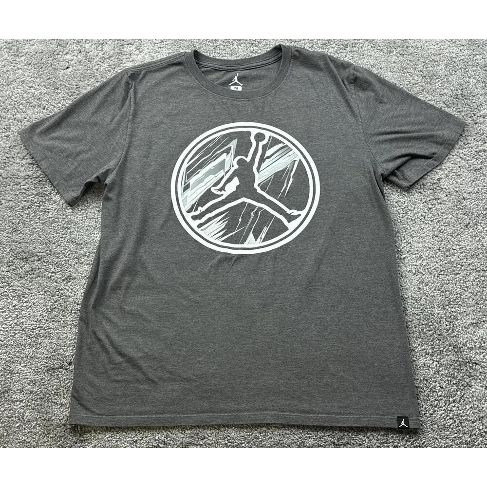 Jordan Shirt Mens Medium Gray Jumpman Logo Graphic Tee